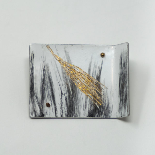 Judy McCaig Gold and black grasses pin