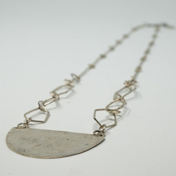 Madeleine Spencer Half Moon Silver Necklace