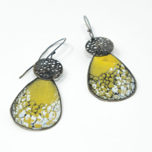 Amanda Denison Green Lacy Drop Earrings