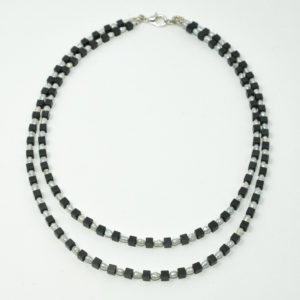 Linda McFarlane: Double Freshwater Pearl and Heamatite Necklace