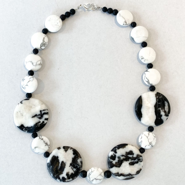 Zebra Jasper and Hematite Necklace
