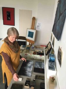 Chris Ruston in her studio