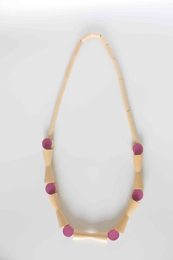 Pink Sycamore and Driftwood Necklace