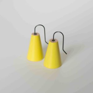 Yellow Cone Drop Earrings