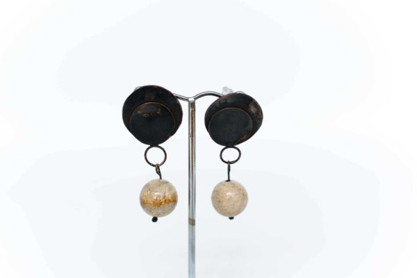 Fossil Coral Copper Earrings