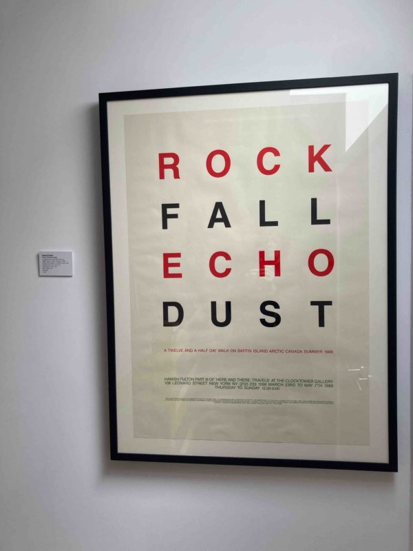 Hamish Fulton Rock Fall Echo Dust