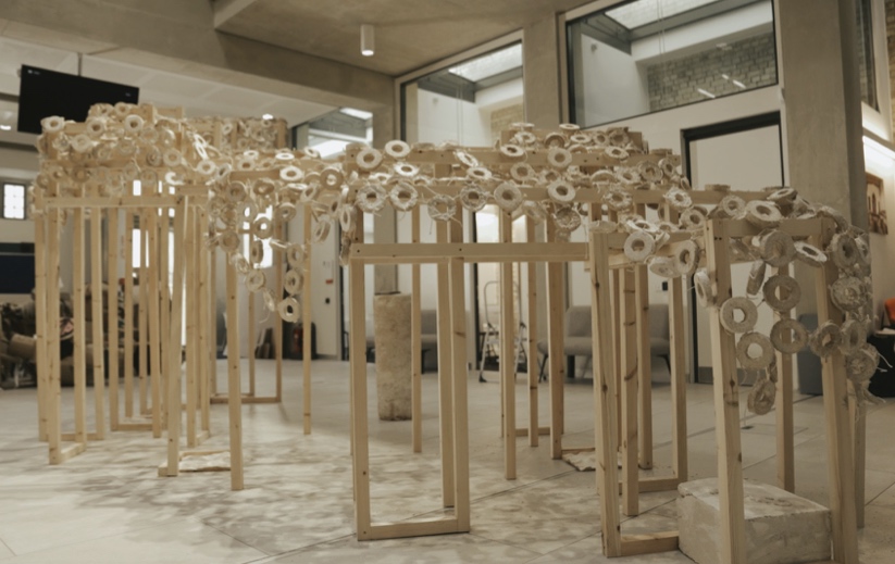 Waste Not Rain Wu mycelium pavilion