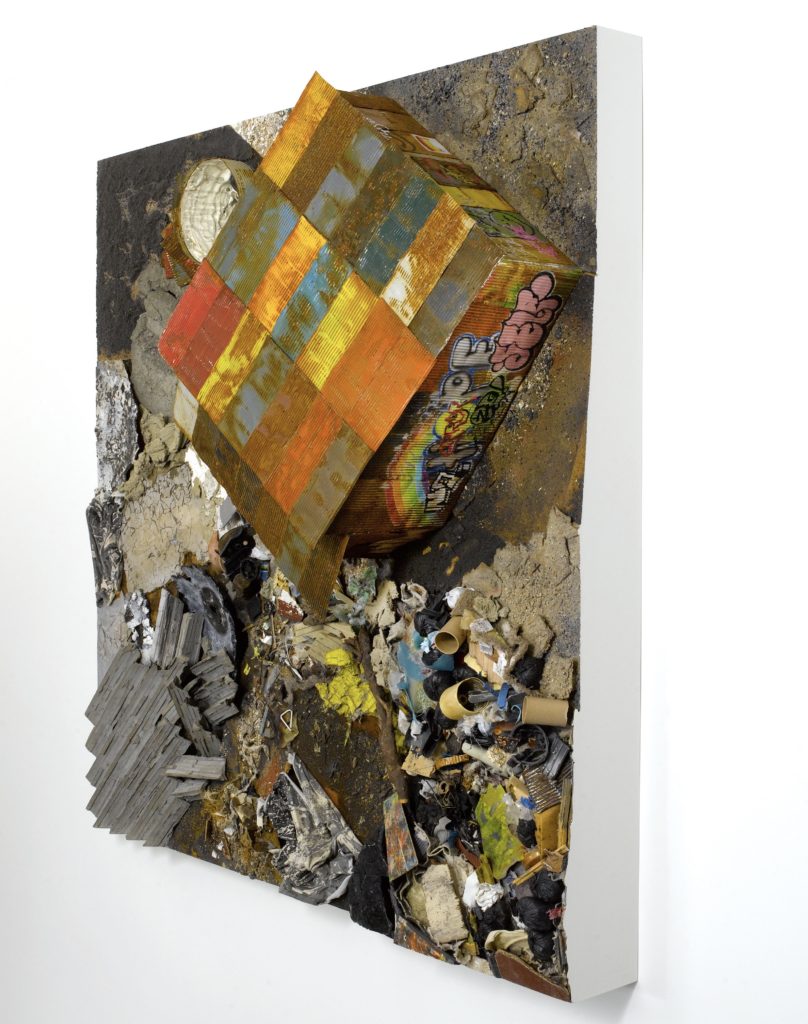 Undiscovered Country or How I found myself Hiding in Backwaters, 110cm x 110cm x 29cm, mixed materials, 2015.