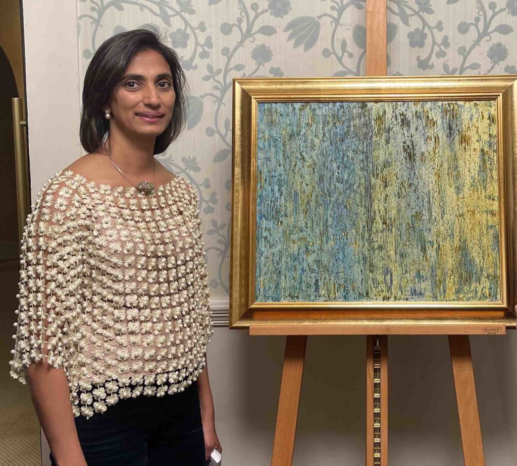 Vnatha Reddy and her painting