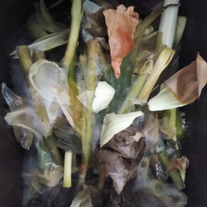 Liz Elton ‘Compost Bin Print 33, Mixing Greens and Browns’