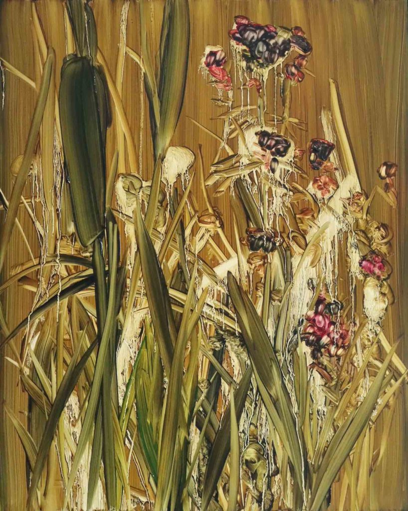 Barbara Howey Marsh late summer with reed mace