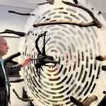 George Nuku with Seahenge axis mundi